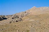 Nemrut Dagi Milli Parki, the tomb of King  Antiochos I, the 50 m artificial mound is constructrd on the highest peak of the area (2150 m.)